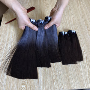 Vente en gros, cuticule vierge russe, cheveux humains Remy, lisses, blonds, 100% - Product Image 1