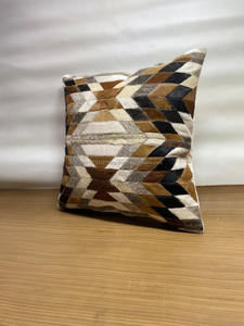 New Handmade <b>Sofa</b> Pillow Vintage Genuine Cowhide Cushion <b>Covers</b> 19" Handmade Art Home Cases Decorative Embroidery Cushion Arts - Product Image 4