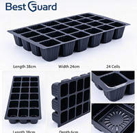 Bandeja de siembra de PET reciclable y duradera, personalizada, para cultivo de plantas en invernadero, con tecnología de termoformado al vacío.