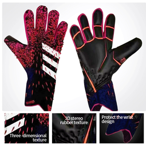 ถุงมือผู้รักษาประตูเด็กแบบมืออาชีพ สำหรับทุกเพศ พร้อมแผ่นป้องกันนิ้วมือ ทำจากยางสำหรับฟุตบอล - Product Image 6