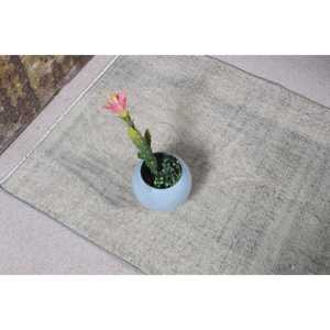 พรมตุรกีวินเทจ ขนาด 2.9x5.3 ฟุต พรมตกแต่งลายทางสีเทา - Product Image 5