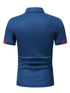 Alta calidad 100% algodón hombres para Polos tamaño personalizado XL manga corta antiarrugas camisetas sólido venta al por mayor tela de punto - Product Image 3