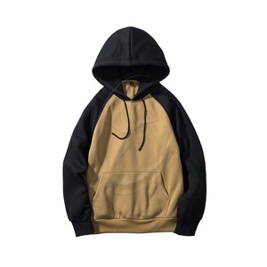 Sudaderas con capucha estilo raglán algodón polar panel personalizado diseño Sudadera con capucha manga larga alta calidad hombres pulóver sudaderas con capucha - Product Image 2