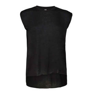 Bella <b>Women's</b> Flowy Muscle Tee with <b>Rolled</b> Cuff <b>Womens</b> Flowy Muscle S-XL T-Shirt - Product Image 2