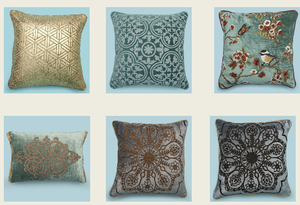 Designer Gypsy <b>Cushion</b> Cover Beautiful Hand Block <b>Printed</b> Embroidered Indian Cotton Pillow Cover 50X50 for Home and Hotel Use - Product Image 6