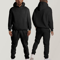Survêtements d'hiver sur mesure pour hommes, ensemble de sweat-shirts et de pantalons en molleton 100% coton