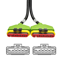 Cable adaptador de diagnóstico profesional Autroniq AC014 Benelli OBD2 de 16 pines a dos adaptadores de diagnóstico para motocicleta de 6 pines