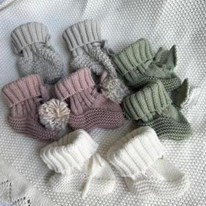 Botines de punto personalizados para bebés recién nacidos prendas de punto algodón lana ganchillo hecho a mano 0-1 años mejor regalo mejor opción de mamá - Product Image 5