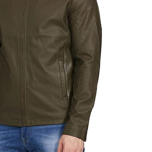 <b>Top</b> Manufacturer Winter Men's <b>Leather</b> Jacket Canvas Waterproof Breathable Eco-Friendly <b>High</b> Quality Customizable Design - Product Image 5