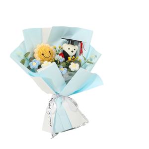 Flores Hechas a Mano al por Mayor, Ramo de Graduación Inspirador, Girasol de Hilo Tejido, Regalos para la Escuela Secundaria - Product Image 5