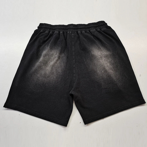 <b>Men</b> Acid Wash Faded Canvas 100% Cotton Breathable <b>Shorts</b> Hip Hop Oversized Relaxed Fit Street Style Summer <b>Lounge</b> Trendy Wear - Product Image 2