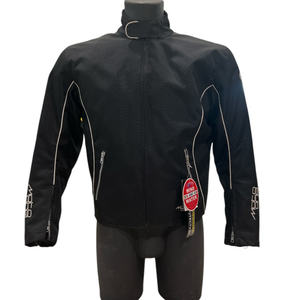 Chaqueta de Motocicleta de Cordura Negra de Alta Calidad, Cortavientos, Transpirable, Impermeable, con Características de Protección, Aprobada para Motocross - Product Image 1