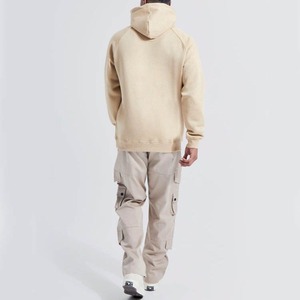 Sweat-shirt zippé vierge pour homme en coton biologique, personnalisable, épais, avec tissu double couche Air Layer, confortable, coupe ample - Product Image 1
