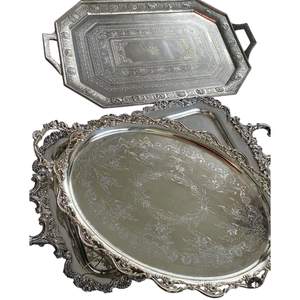 Bandeja de Servir Ovalada de Peltre con Diseño Moderno, con Base y Diseño de Árbol, para Tallar Carne, Utensilio de Cocina de Aluminio a Precio Accesible - Product Image 6