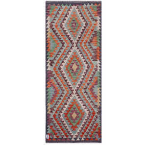 マイマナ・アフガニスタン・キリム絨毯 203×79cm 伝統的なアフガニスタン製エリアラグセット - Product Image 1