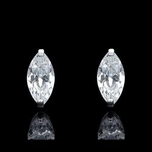 Marquise Cut Moissanite Boucles D'oreilles Pour Femmes Moissanite Boucles D'oreilles Argent Moissanite Boucles D'oreilles Solitaire Diamant Boucle D'oreille - Product Image 1
