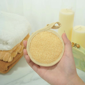 Natural Loofah Face <b>Scrubber</b> Face Exfoliating Loofah <b>Scrubber</b> Exfoliator Pads Made from Organic Luffa for Women and Men - Product Image 1