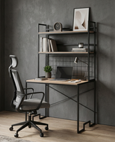 Escritorio para Computadora, Escritorio de Estudio, Escritorio para Escribir, Escritorio para Oficina en Casa, Estación de Trabajo de Oficina, Mesa de Estudio, Escritorio de Computadora de Madera, Escritorio con Marco de Metal