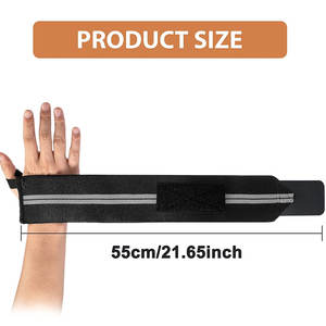 สายรัดข้อมือและเข่าสำหรับฝึกออกกำลังกายในยิมที่รัดเข่าทำจากนีโอพรีนขนาดที่กำหนดเองได้สำหรับการป้องกันการออกกำลังกายและการยกน้ำหนักที่มีโลโก้ - Product Image 4