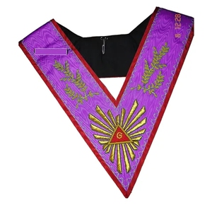 Luxury Handmade Masonic <b>Collar</b> Regalia leather Embroidery Durable Chain Hook Comfortable Breathable Fit High Quality Stitching - Product Image 1