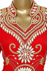 OEM Meilleur Prix Ethnique Session de Printemps Mariage Arabe Islamique Femmes Georgette Brodé Femmes Marocain Abaya Kaftan Robe de Mariée - Product Image 3