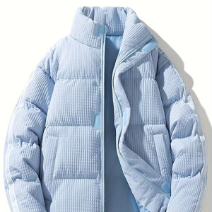 Chaqueta acolchada para hombre OEM más vendida, tela de cuero de venta directa de fábrica de alto fabricante con decoración de piel - Product Image 1