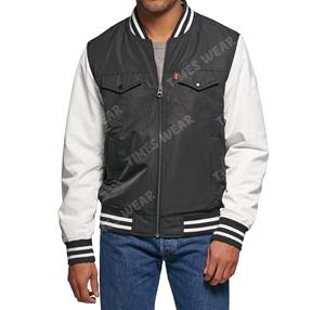Veste de baseball à logo personnalisé pour hommes, veste décontractée en toile universitaire, respirante, écologique, à séchage rapide, veste d'hiver à fermeture éclair - Product Image 3