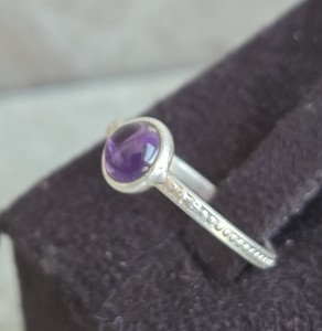 Anillo de plata 925 hecho a mano con piedras preciosas de amatista, joyería de boda étnica de moda, regalo perfecto para mujeres OEM disponible - Product Image 5