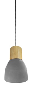 Lámpara colgante Loen E27 130x165mm de cemento y madera. (GSC 204400004) - Product Image 2