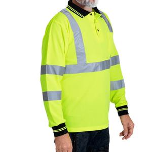 Camisas de Seguridad de Alta Visibilidad para Hombre, 100% Algodón, Ropa de Trabajo Reflectante, Camisa de Seguridad Reflectante Larga, Venta al Por Mayor - Product Image 3