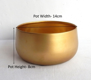 Plaqué or petite forme fleur vase fait à la main en fer métal sans rouille haute qualité produit décoration - Product Image 3