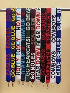 Bandoulière large de remplacement pour sac à main, avec perles à rayures orange, broderie et perles de rocaille en verre - Product Image 2