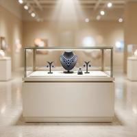 Vitrine LED éclairée de qualité commerciale, directement de l'usine, pour boutique de bijoux de luxe, armoire à bijoux blanche