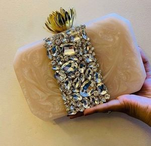 Bolso de mano de resina epoxi con acabado de mármol para niña y mujer, bolso de mano de lujo, bolso de mano de fiesta epoxi - Product Image 6