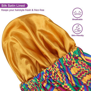 Direct Factory Made Wholesale Double Layer Silk Hair <b>Bonnet</b> Custom Sleep Hair <b>Bonnets</b> With Logo Satin <b>Bonnets</b> - Product Image 4