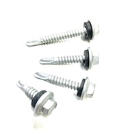 Vis de toiture en acier avec pointe autoperceuse, tête à bride hexagonale, fabriquées à Taïwan, rondelles EPDM, système de mesure métrique et impérial