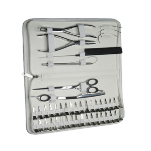 Kit de extensiones de pelo de alta calidad, herramientas profesionales para extensiones de pelo, venta al por mayor, acero inoxidable de alta calidad con logotipo personalizado - Product Image 4