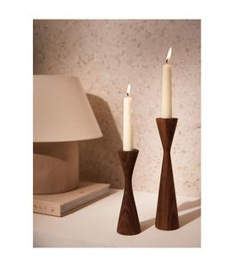 Porte-bougie en bois artisanal de style pilier pour la décoration moderne de la maison et la décoration festive - Product Image 1