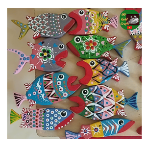 Wholesale <b>Wooden</b> Fish, Customized <b>Wooden</b> Fish Crafts, Handmade <b>Wooden</b> Fish Home Decor: Hand-Painted and Crafted For Sales - Product Image 5