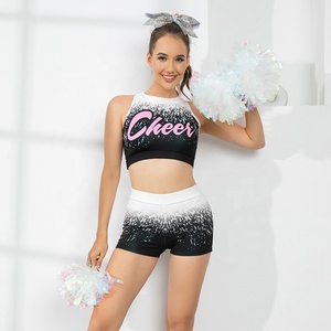 Uniformes de Animadoras Personalizados al por Mayor con Logotipo, Impresión por Transferencia de Calor, Tallas Grandes para Adultos, 100% Poliéster - Product Image 6