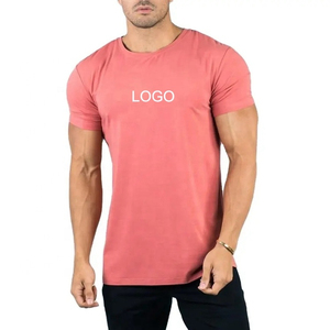 OEM Custom Wholesale Round Neck Slim Fit Breathable Blank Plain Polyester Training Sports Fitness Gym t shirt tee for Men - Product Image 1