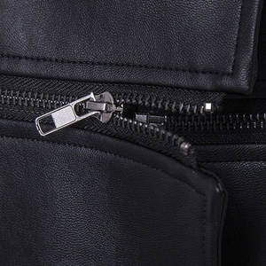 Chaqueta de cuero informal para hombre de alta calidad, diseño personalizable con cuello levantado y cierre de cremallera, el mejor precio para el invierno - Product Image 5