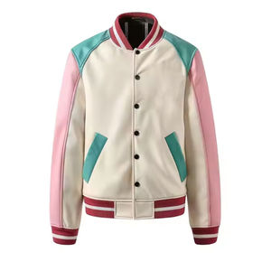 Veste universitaire unisexe imprimée sur mesure haute qualité hiver col montant coupe-vent écologique polyester/coton - Product Image 1