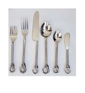 Juego de cubiertos con mango de diseño de acero inoxidable al por mayor, tenedor de oro, cuchillo, fabricante de acero espejado de La India - Product Image 2