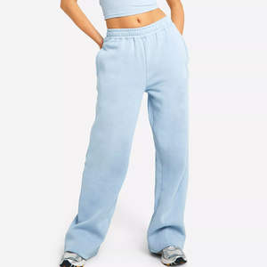 Pantalones Casuales de Invierno para Mujer, de Lona Transpirable de Alta Calidad, Cintura Media, Pierna Recta, Antiarrugas, Frente Plano, Cierre con Cordón - Product Image 1