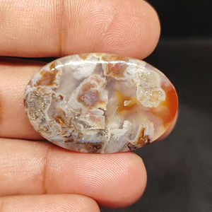 Cabochon en agate turque brun naturel pour la fabrication de bijoux (pendentifs, bagues, colliers) |   Pierres d'agate polies en gros - Product Image 1