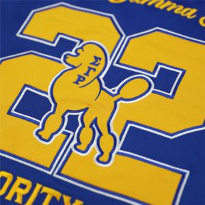 SGR fútbol Jersey azul real 100% poliéster Sigma Gamma Rho deportes Jersey bordado equipo Logos Sorority Gear - Product Image 4
