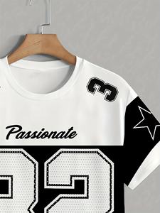 2026 camisetas deportivas de moda y sueltas de verano para hombres, camisetas impresas con figuras de letras personalizadas al por mayor - Product Image 6