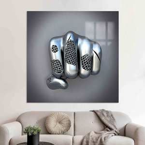 Impression sur toile métallique moderne : Art mural élégant, contemporain, en verre - Product Image 1