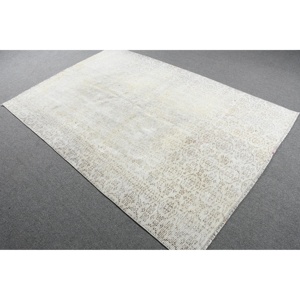 พรมวินเทจขนาด 5.1x7.5 ฟุต ลายต้นไม้และพืชสีขาว พรมตุรกี - Product Image 2